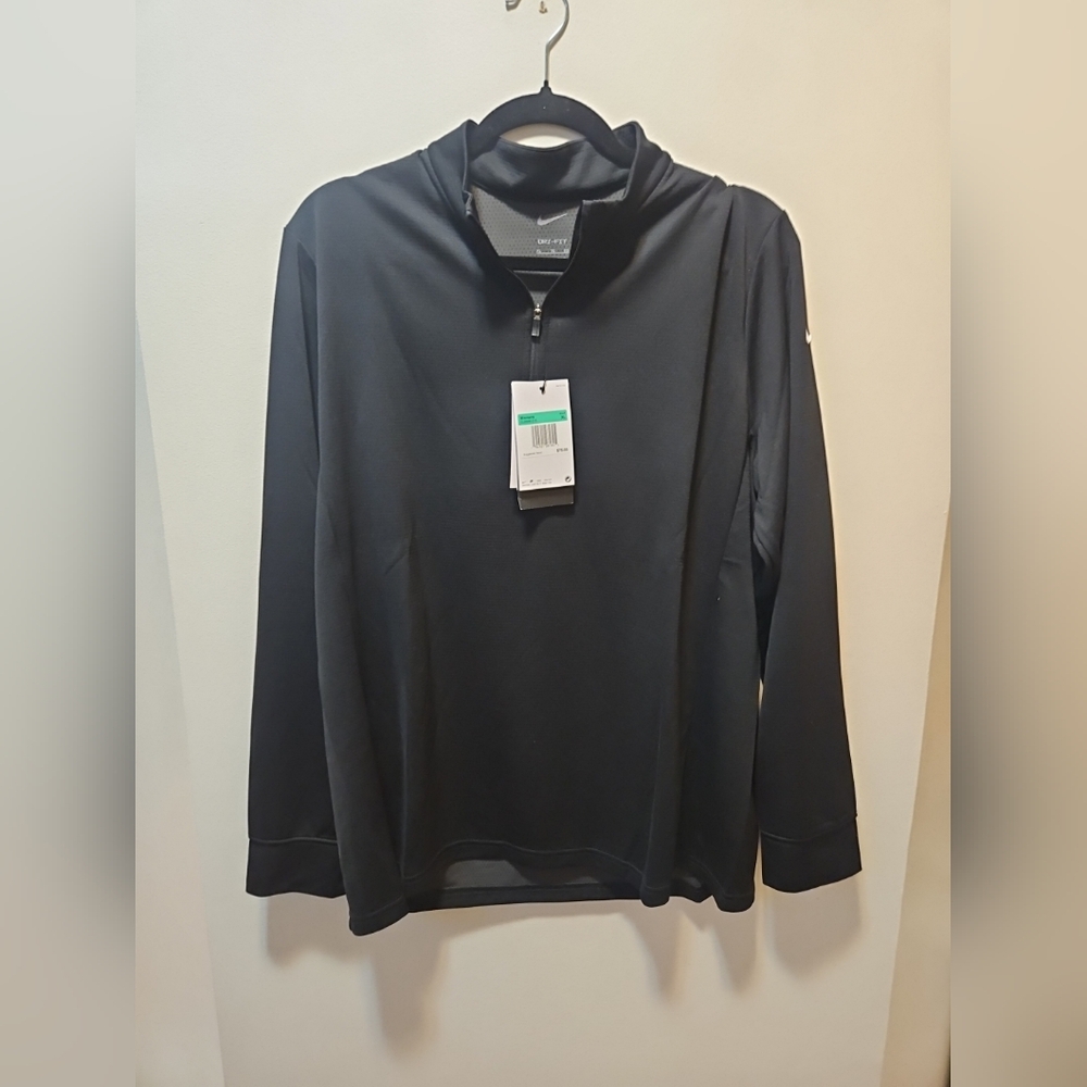 Nike Dri-FIT ADV Golf Pullover Womens Small Black Half Zip Top Swoosh Sz XL